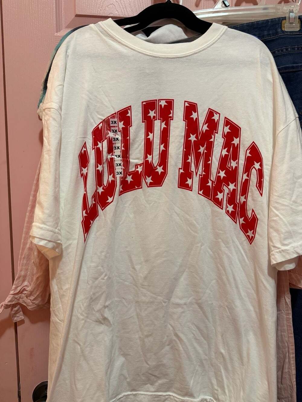 Lulu Mac Stars and Stripes White Graphic T-Shirt